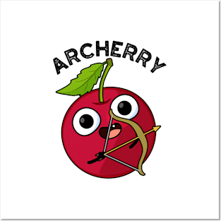 Archerry Funny Fruit Archery Pun Posters and Art